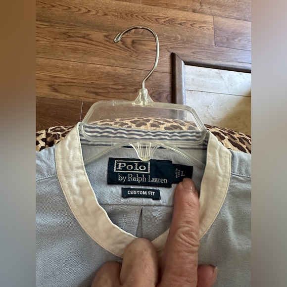 Large Polo Ralph Lauren Embroidered Patch Button-Down Shirt - Picture 3 of 4